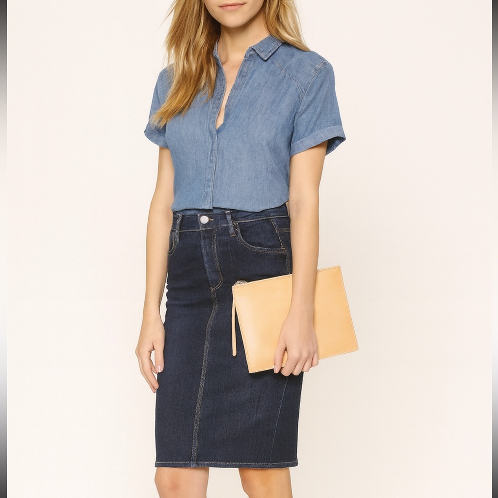 GOLDSIGN Joanne denim Pencil Skirt XS